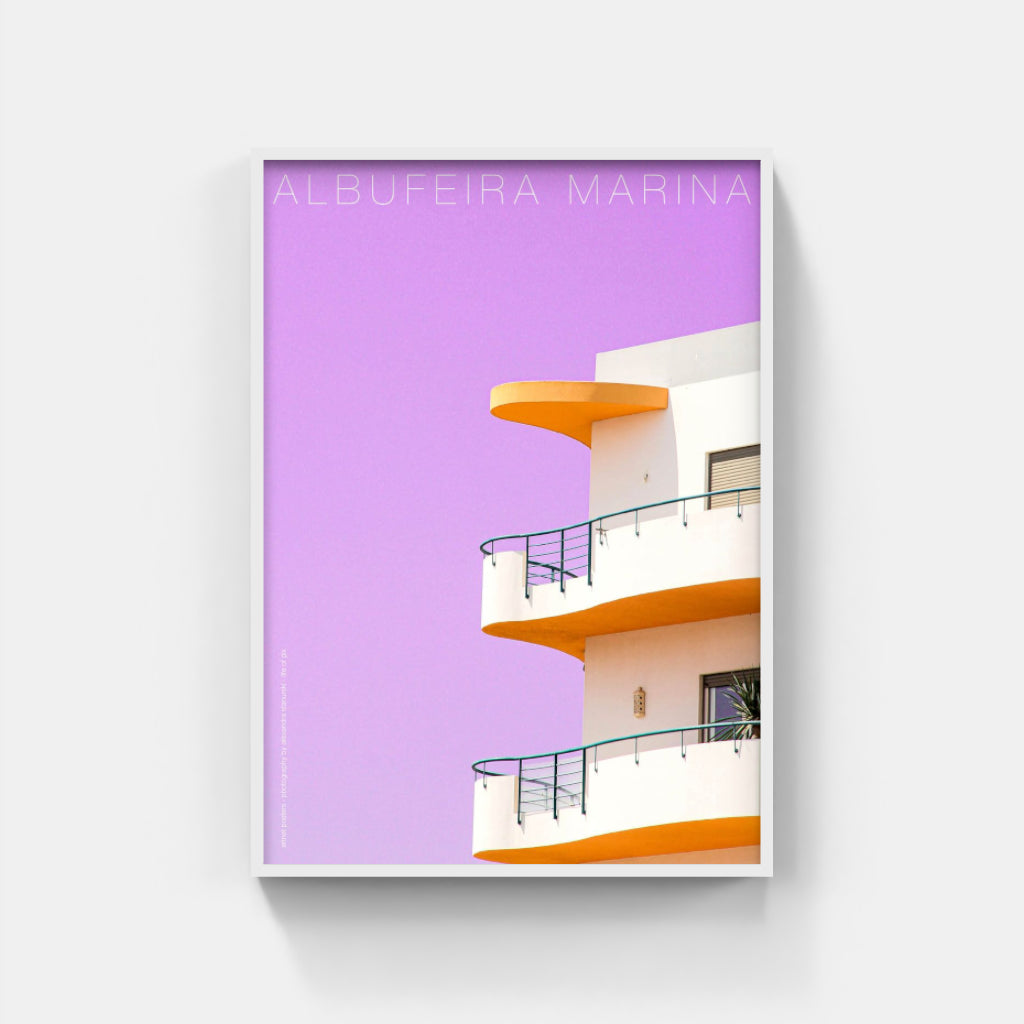 Albufeira Marina, Algarve, Portugal - architectural poster