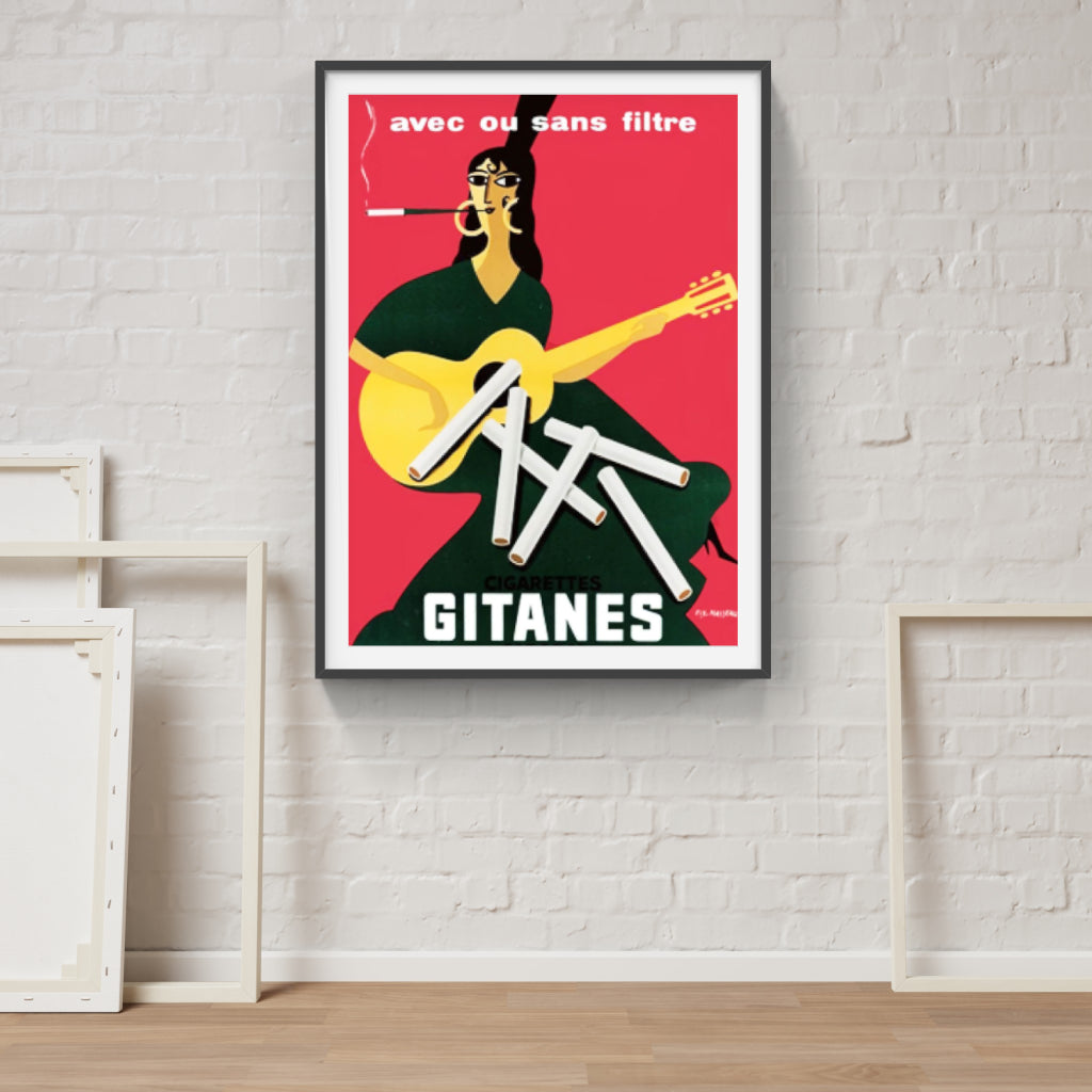 Gitanes Guitar poster