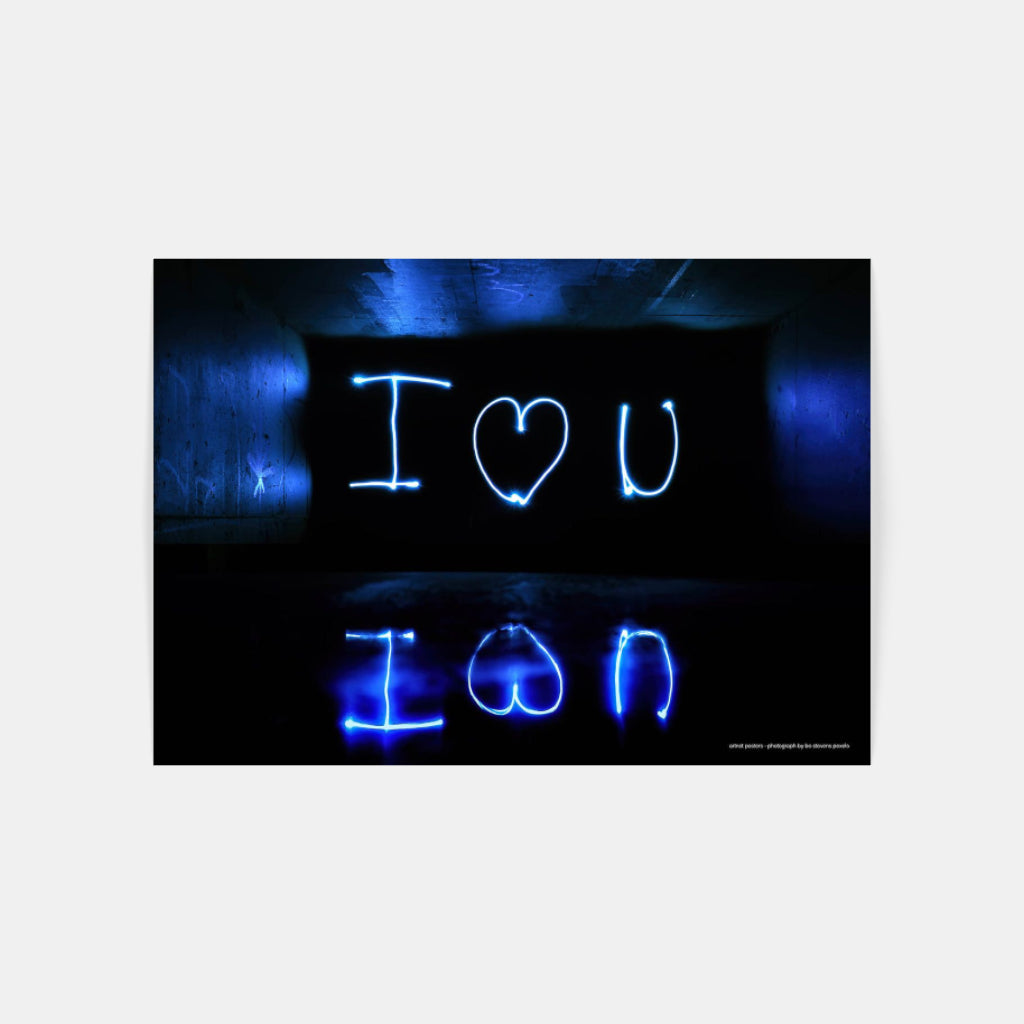 I Love You - neon poster