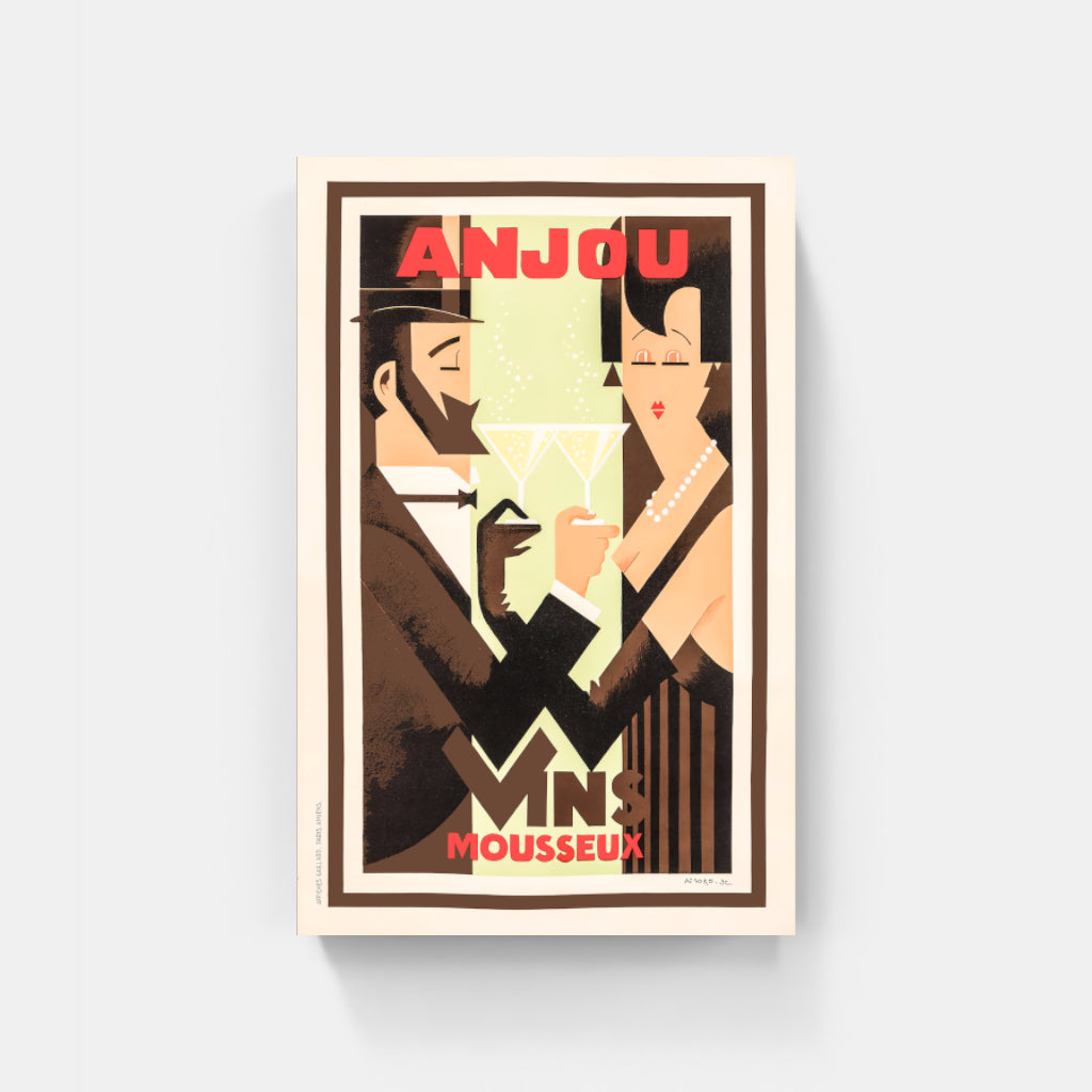 Vins Mousseux retro poster