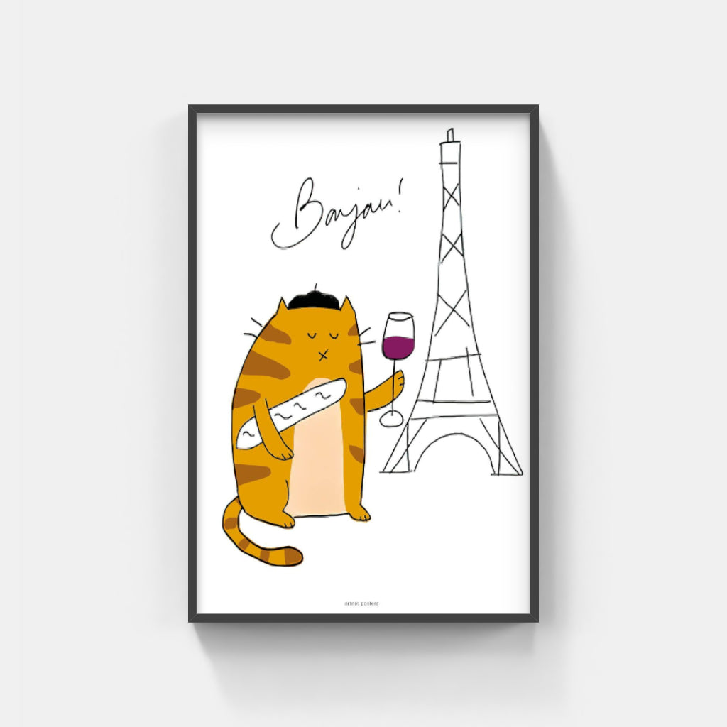 Paris Cat poster