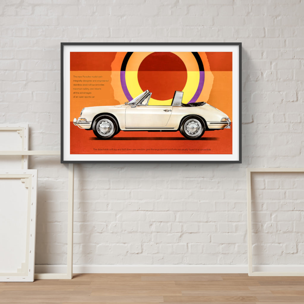 Porsche Targa retro poster