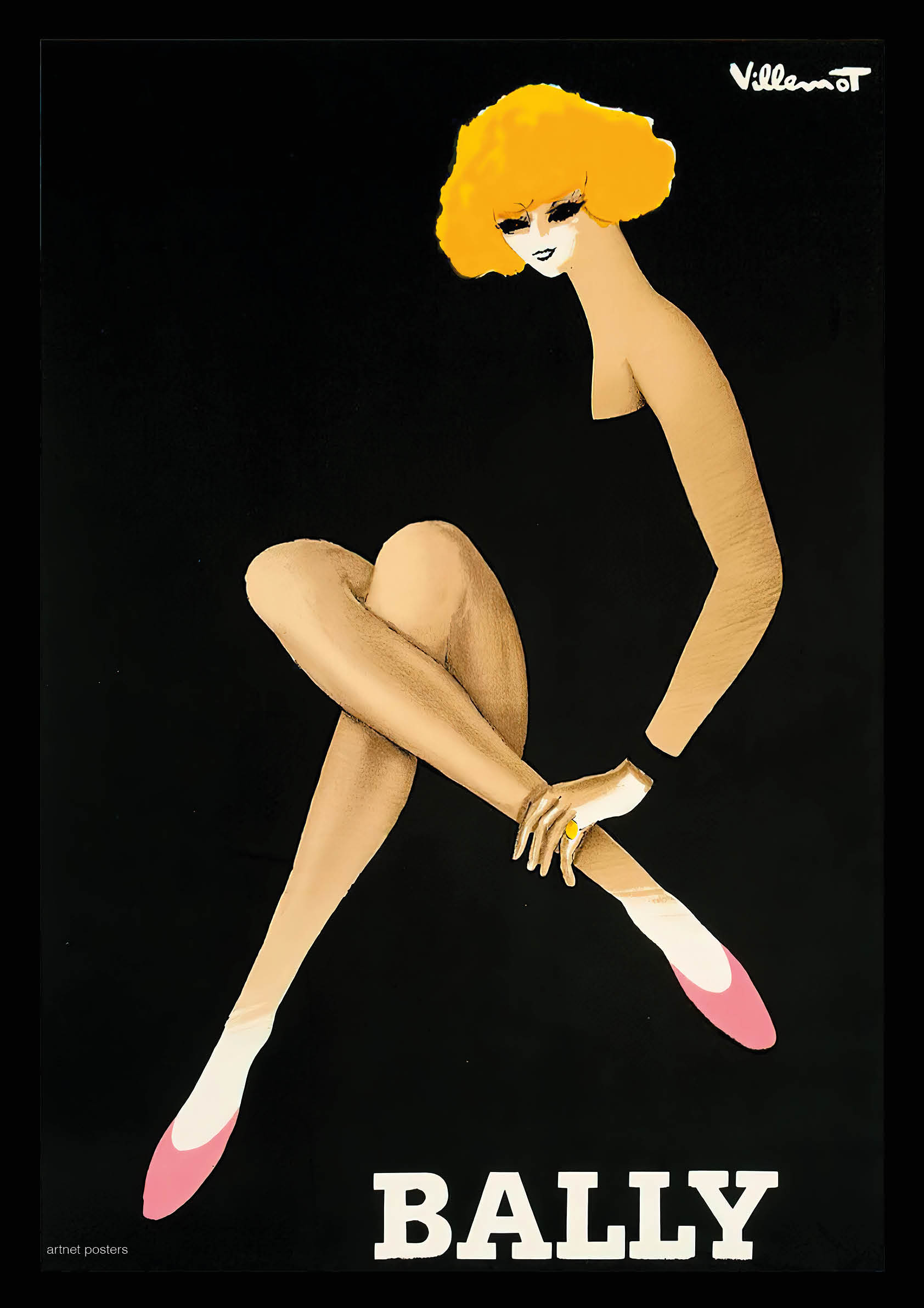 Bally by Villemot 1964 poster