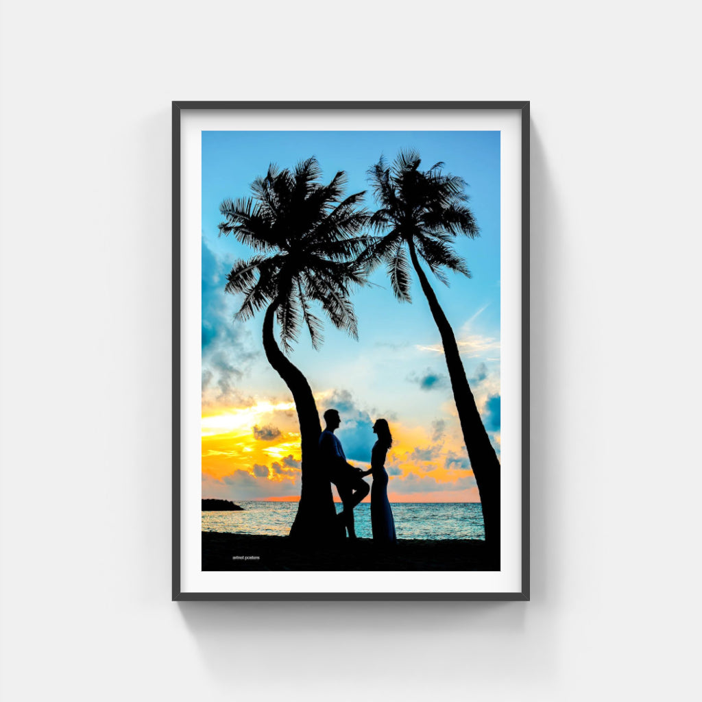 Maldives Sunset poster