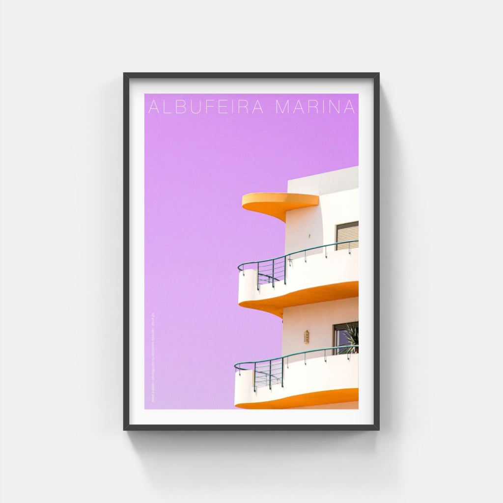 Albufeira Marina, Algarve, Portugal - architectural poster