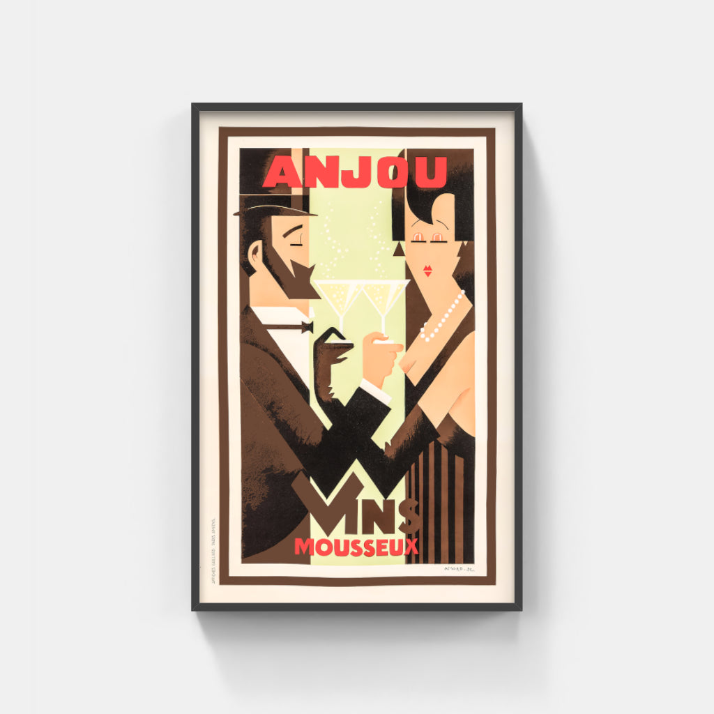 Vins Mousseux retro poster