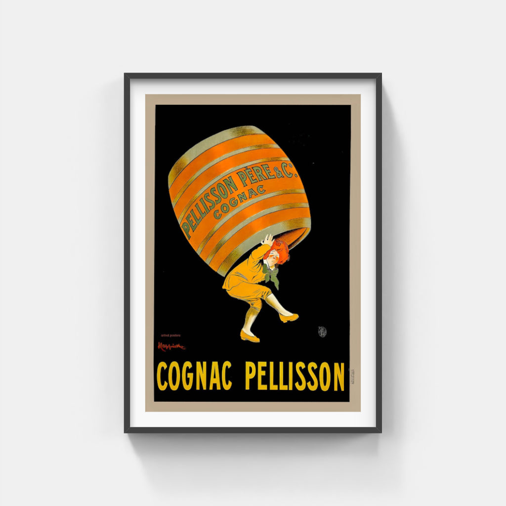 Cognac Pellison retro poster