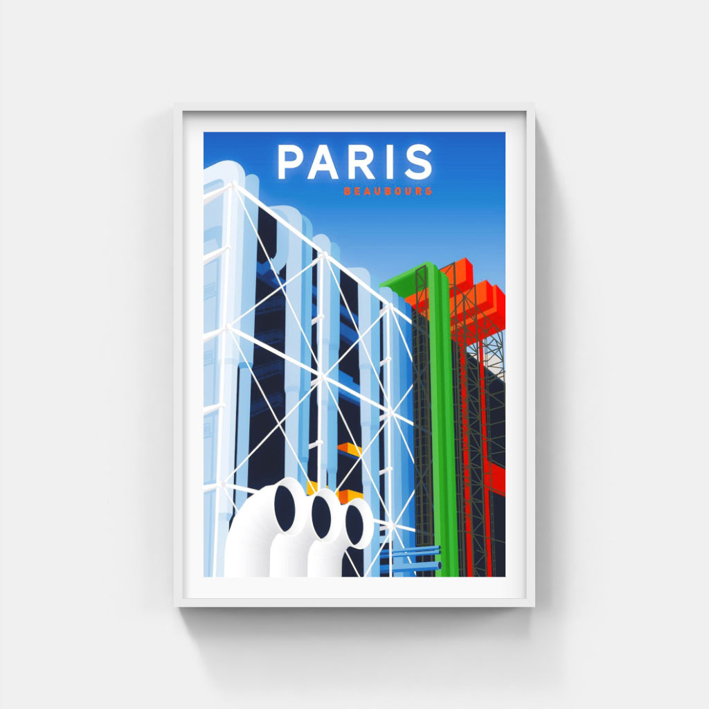 Paris Beaubourg poster