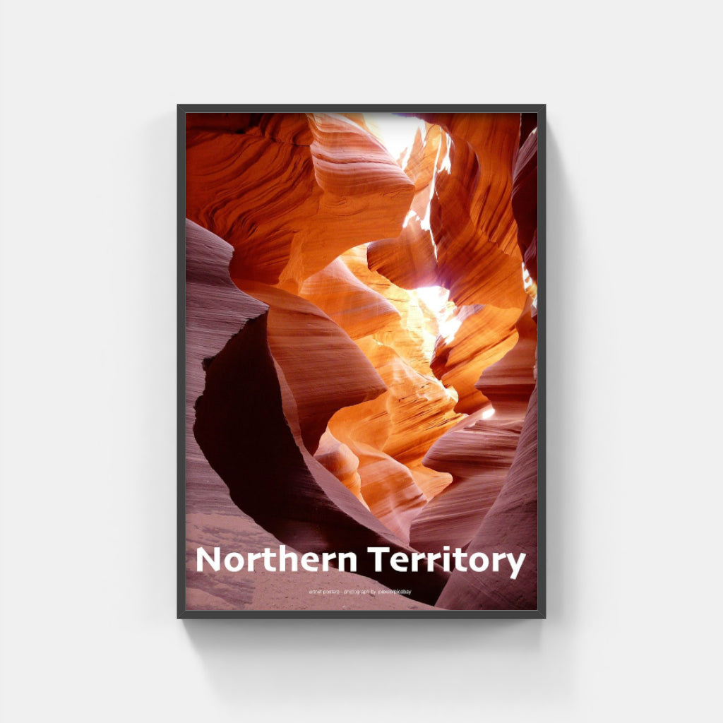 Northern Territory striated rocks poster