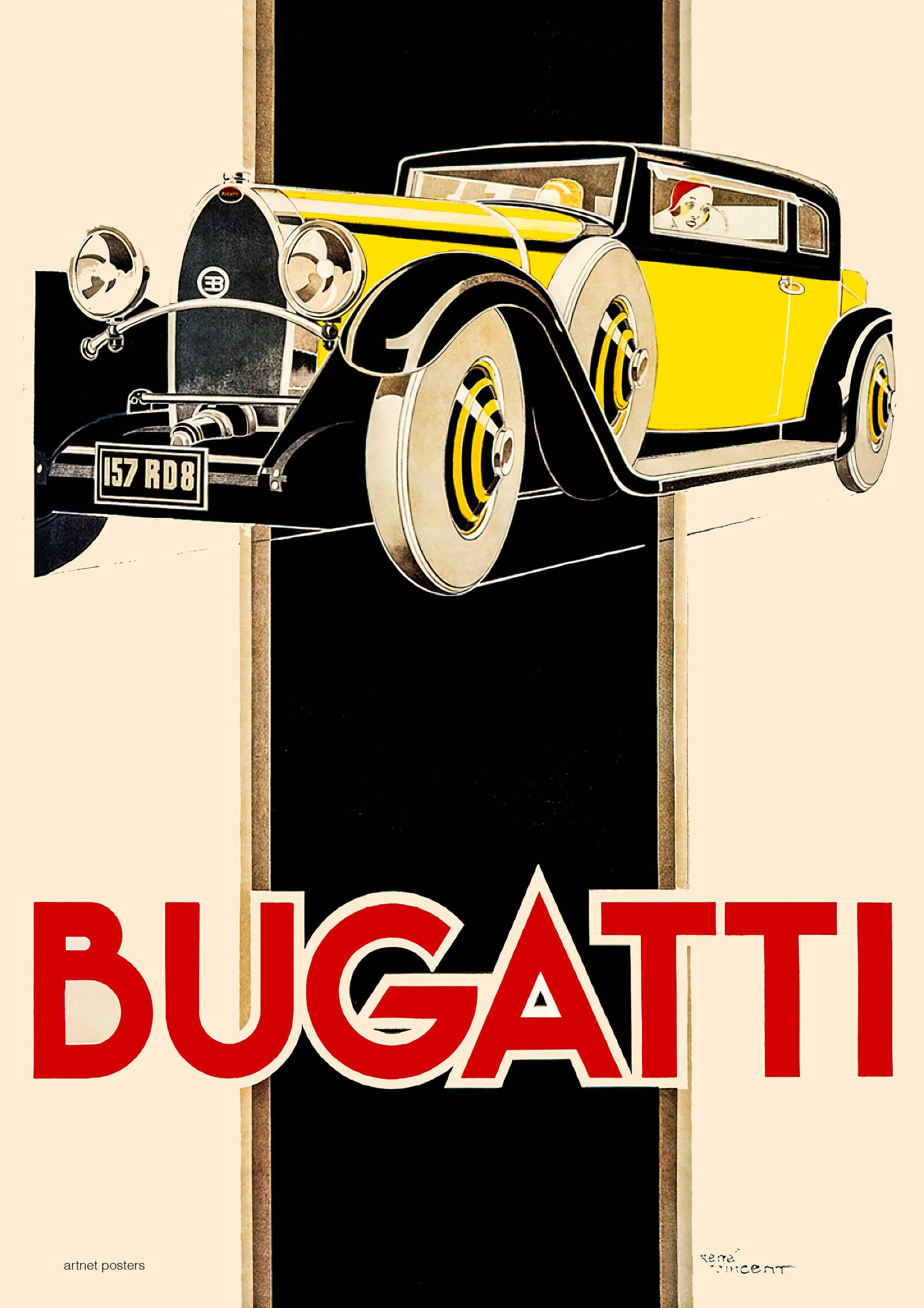 Bugatti Royale retro poster