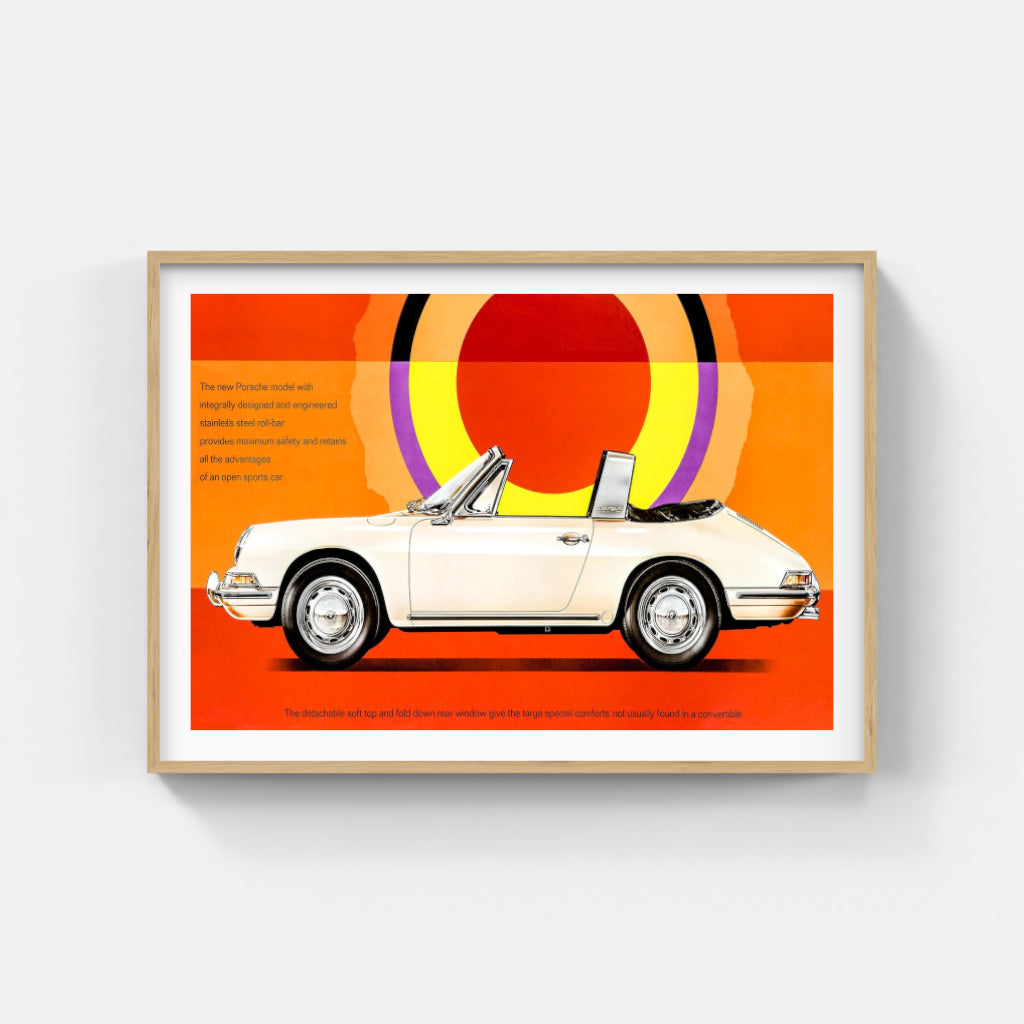 Porsche Targa retro poster