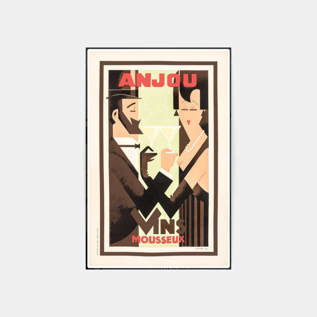 Vins Mousseux retro poster