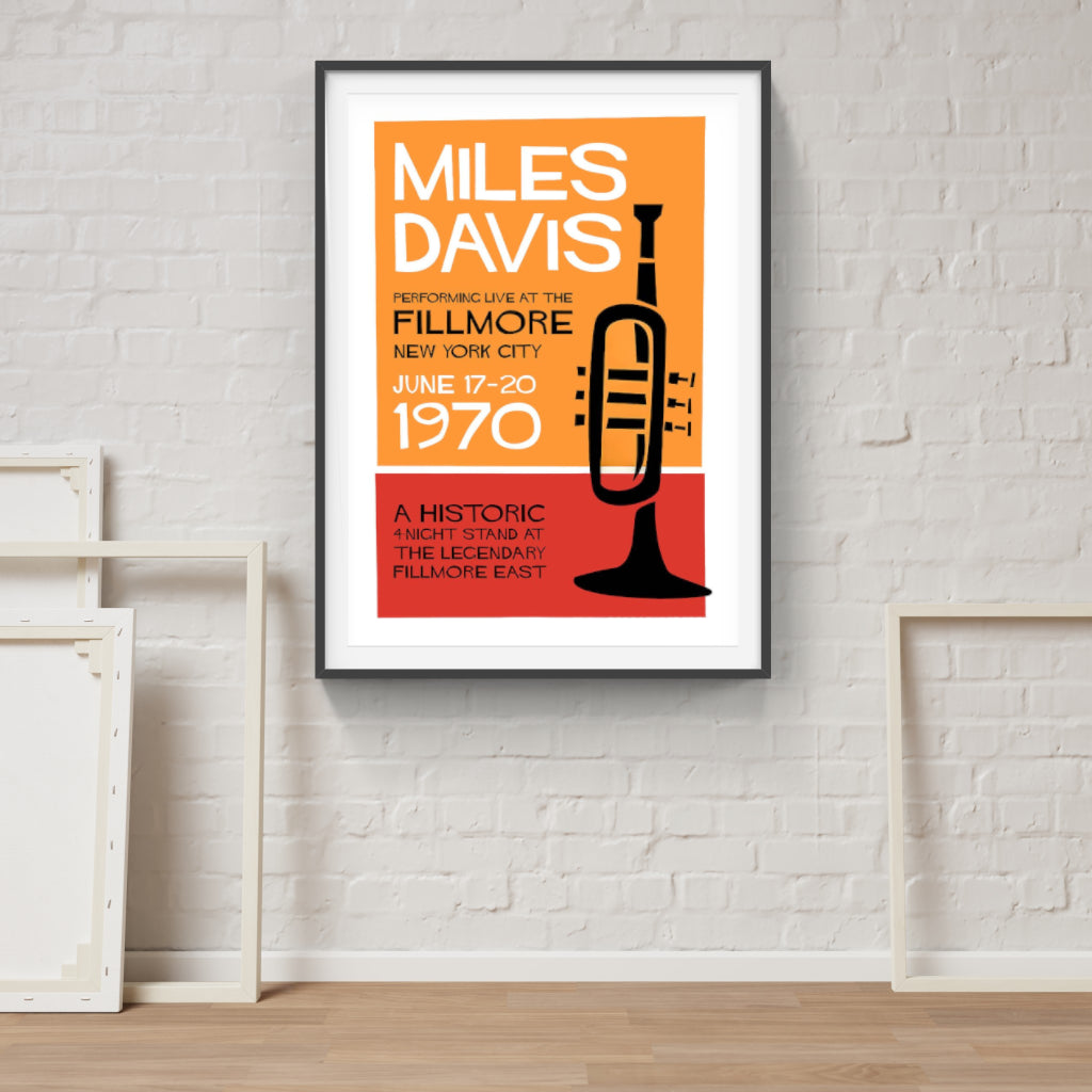 Miles Davis at Fillmore 1970 poster