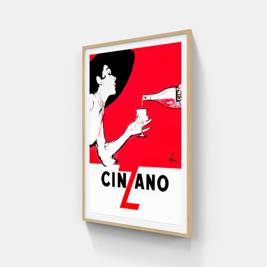 Cinzano Red Lady poster