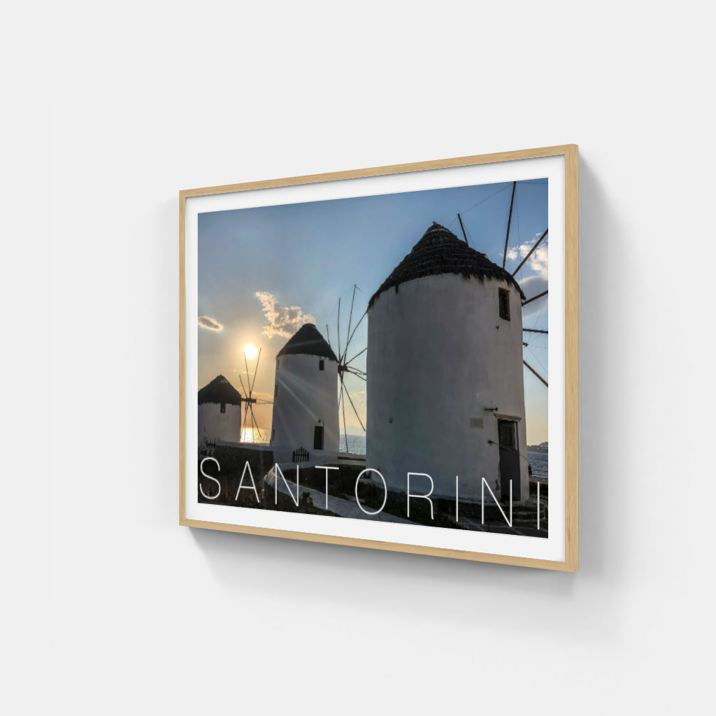 Santorini Windmills - Greece poster