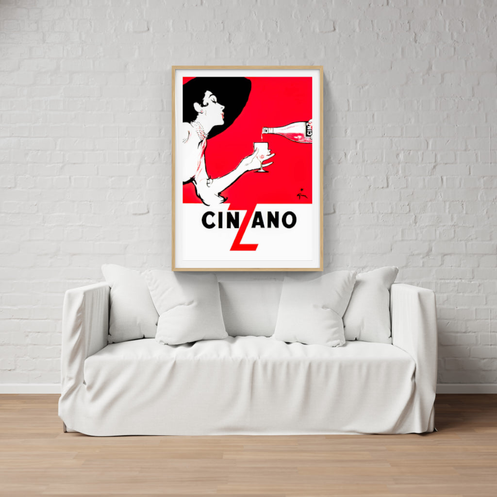 Cinzano Red Lady poster