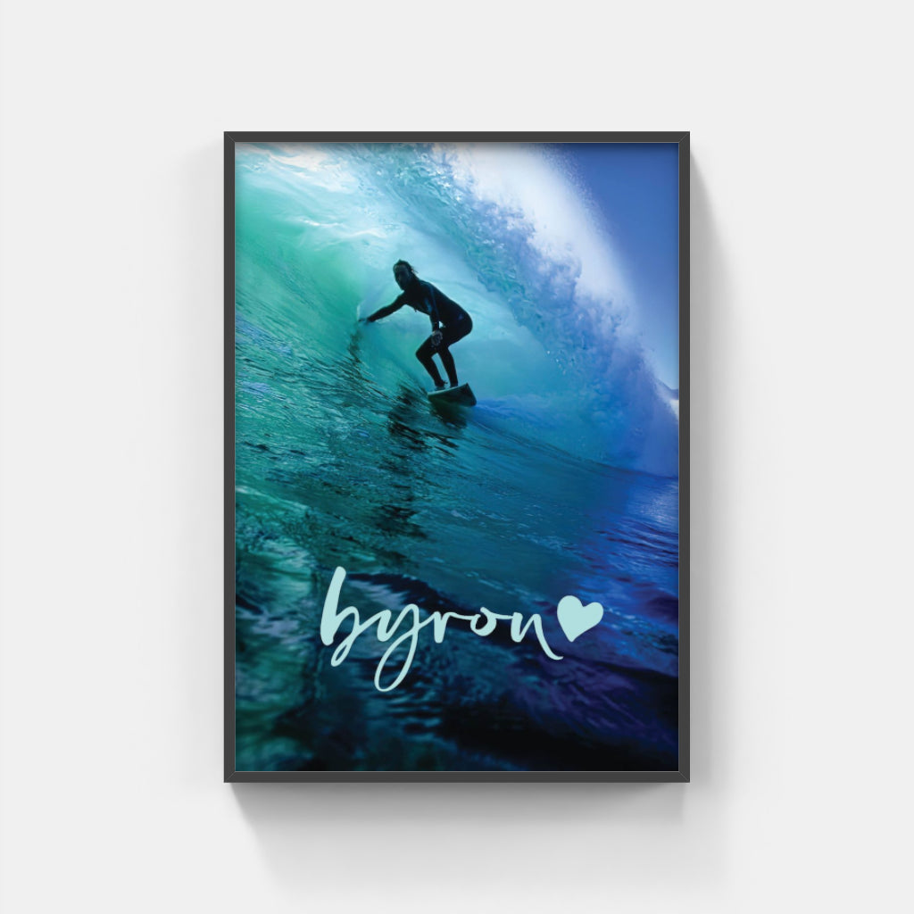 Surfing Byron Bay poster