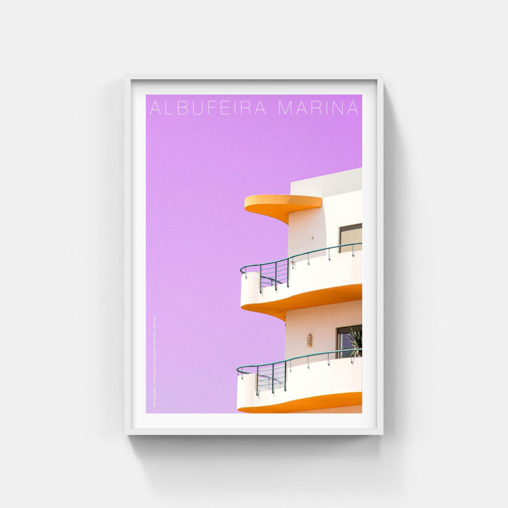 Albufeira Marina, Algarve, Portugal - architectural poster