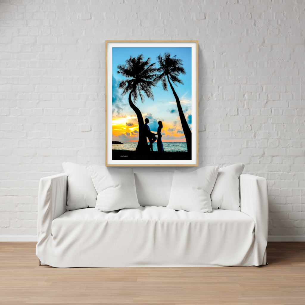 Maldives Sunset poster