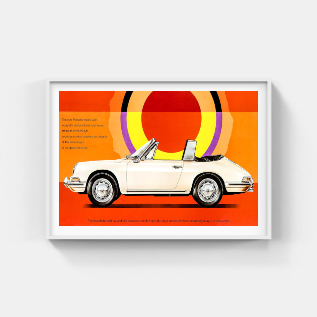 Porsche Targa retro poster