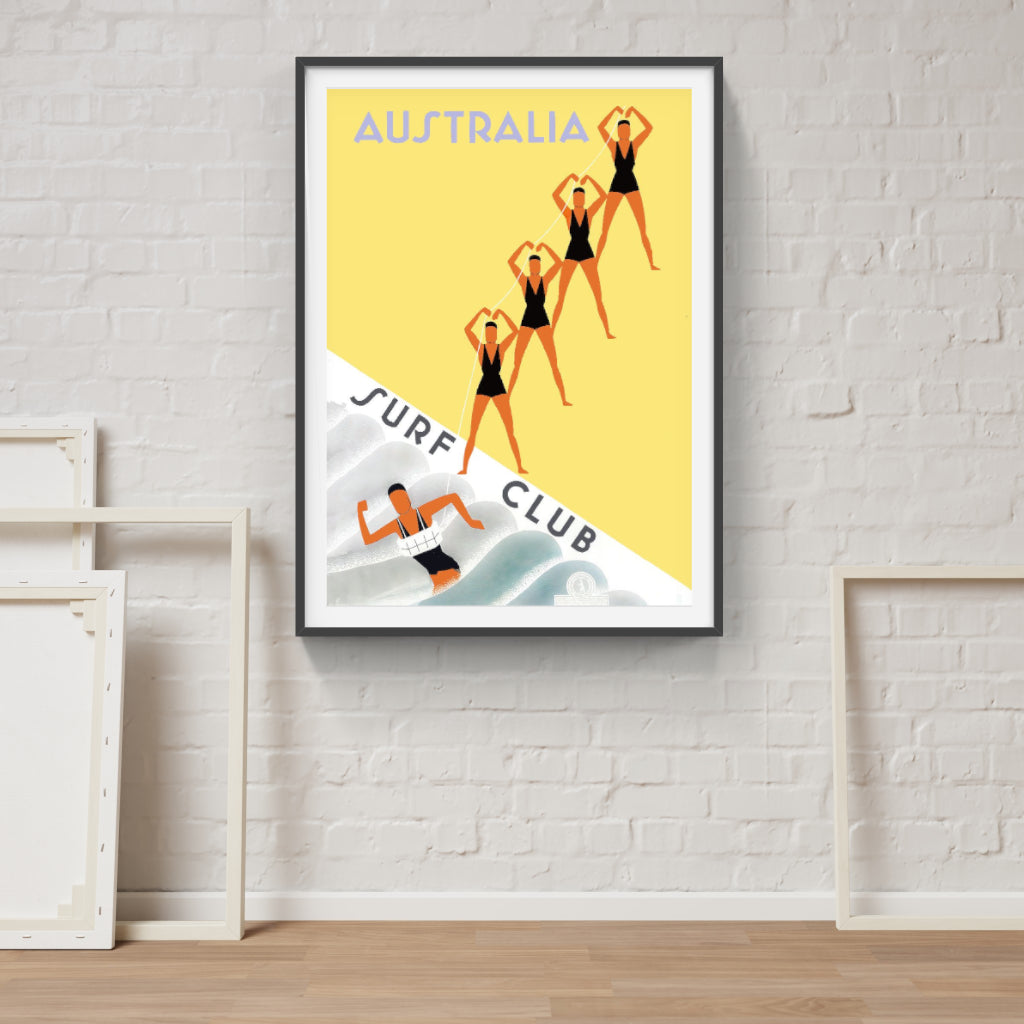 Surf Club retro poster