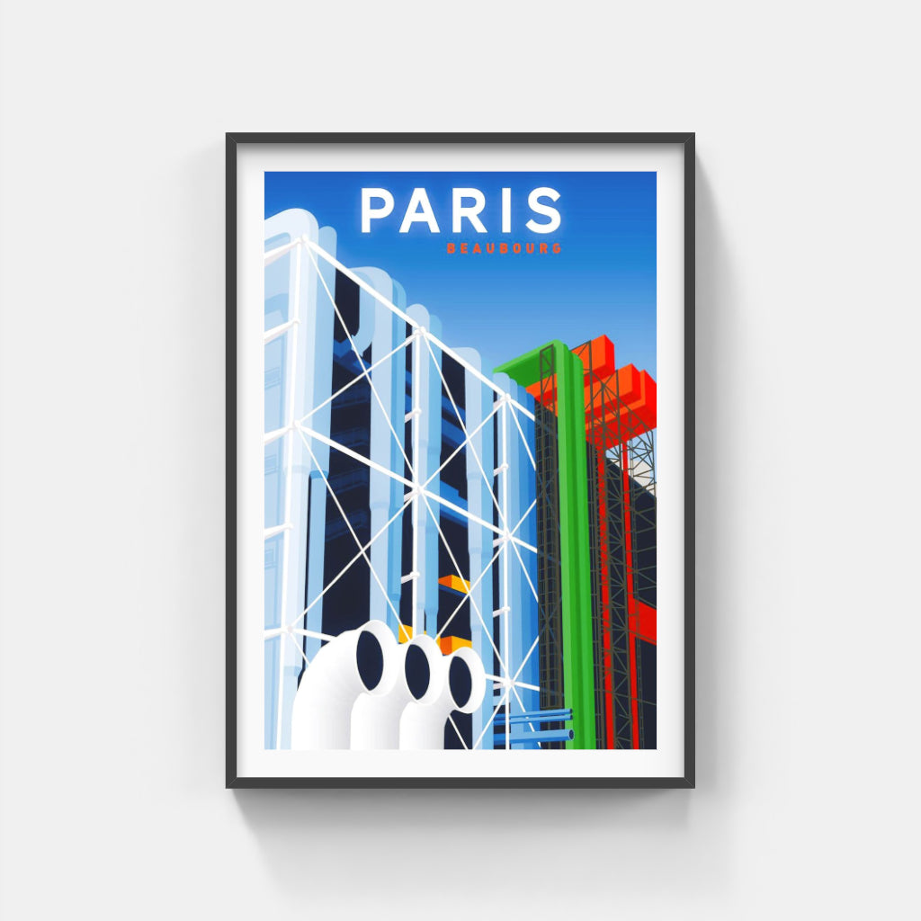 Paris Beaubourg poster