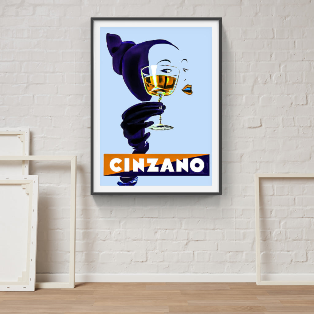 Cinzano Blue Lady poster