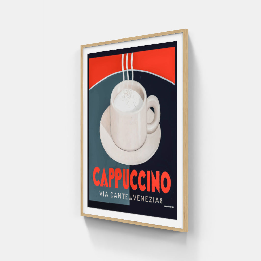 Cappuccino Italiano retro poster