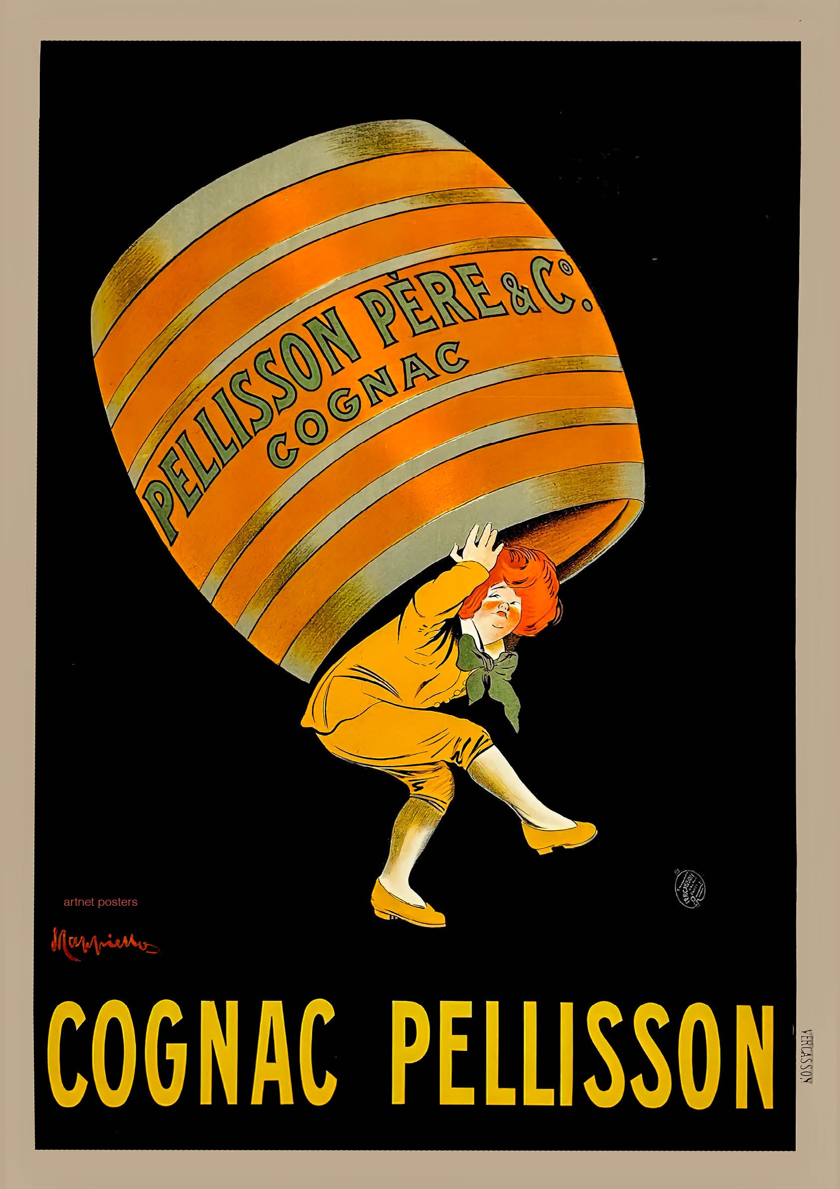 Cognac Pellison retro poster