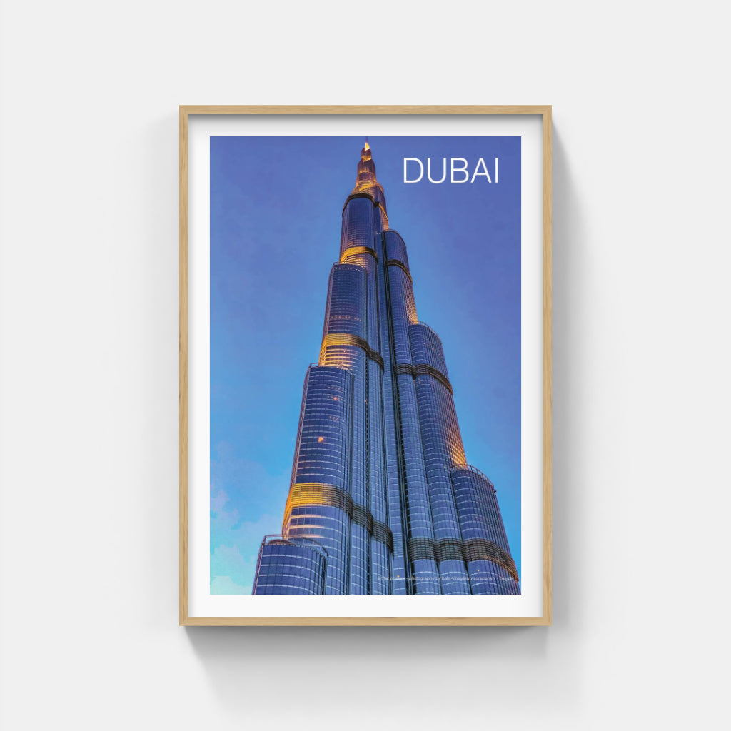 Burj Khalifa Dubai architecture poster