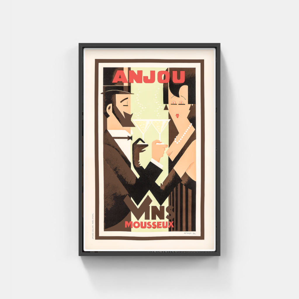 Vins Mousseux retro poster