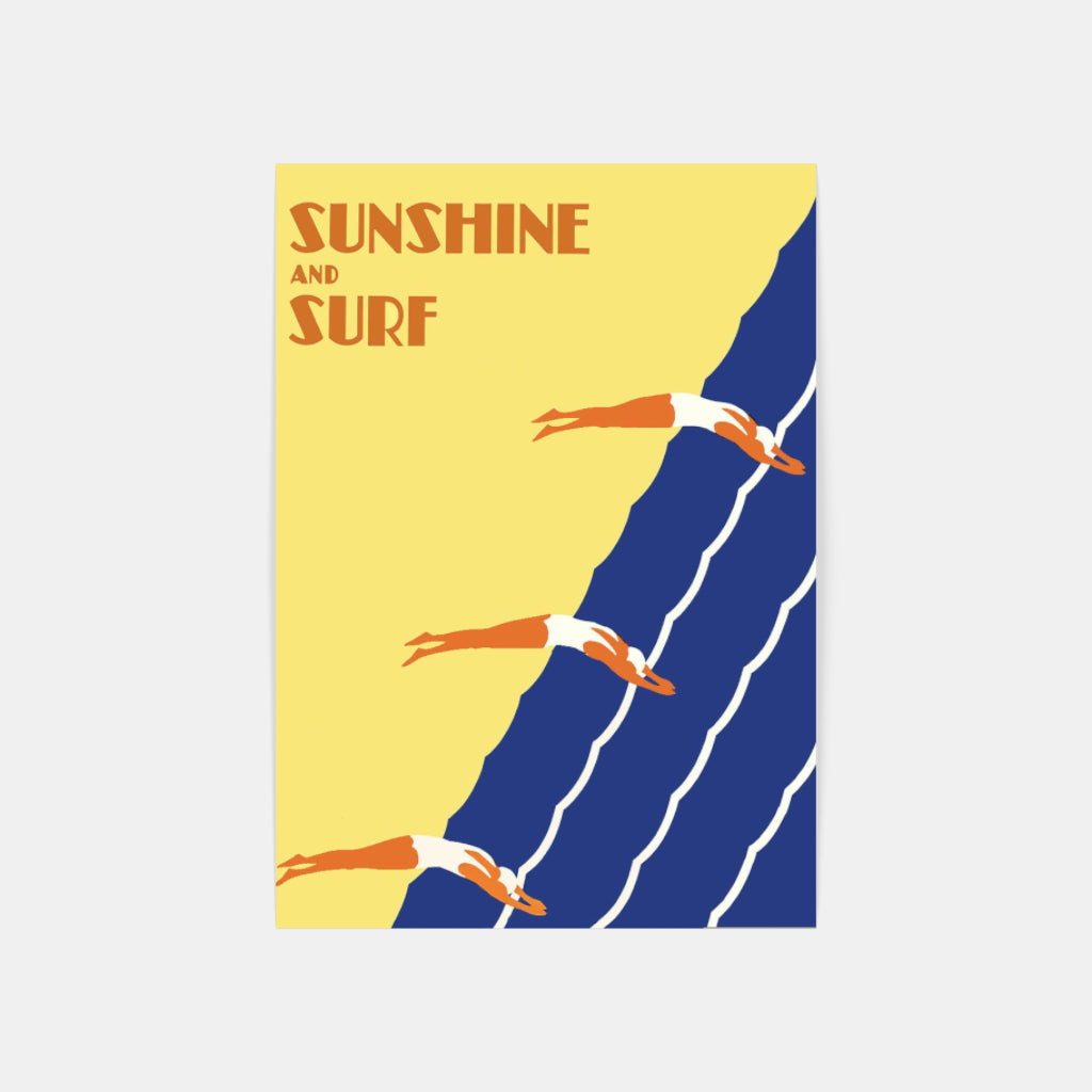 Sunshine and Surf retro poster