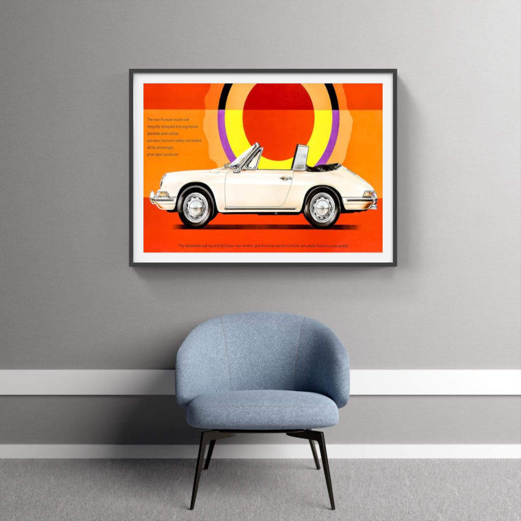 Porsche Targa retro poster