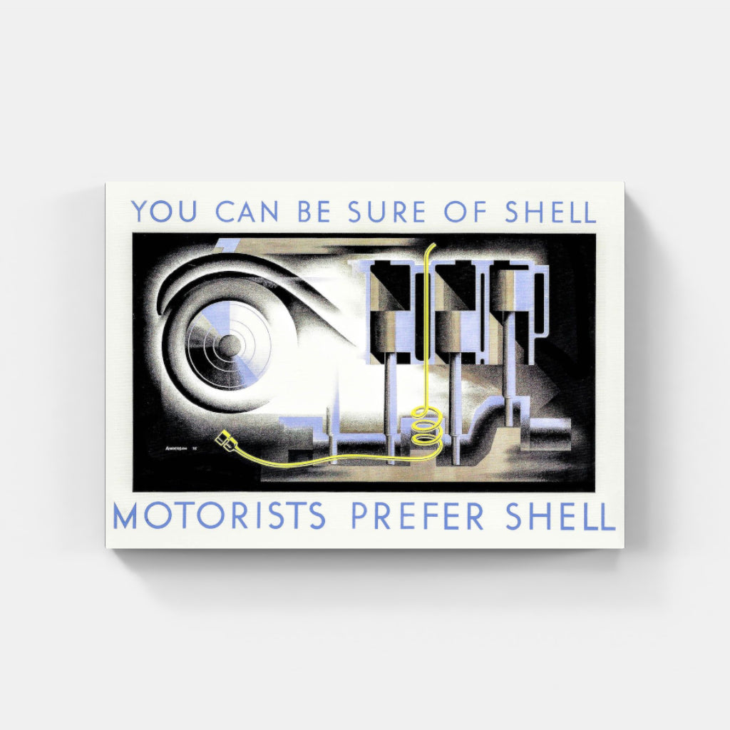 Sure of Shell retro poster