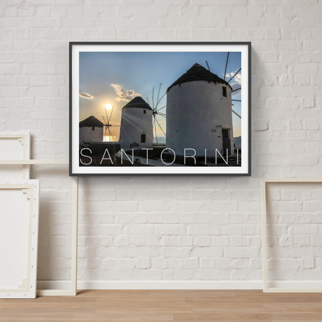 Santorini Windmills - Greece poster