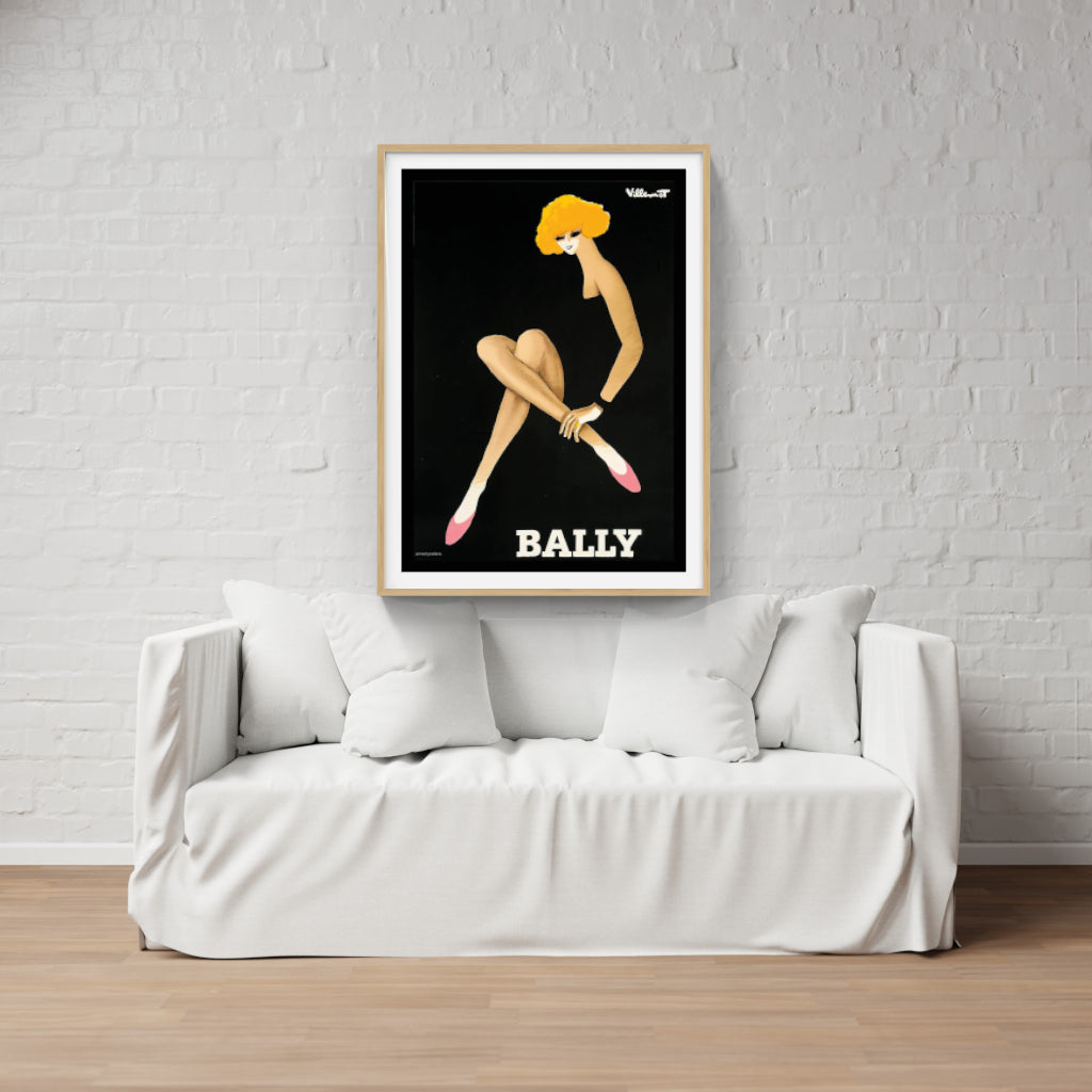 Bally by Villemot 1964 poster