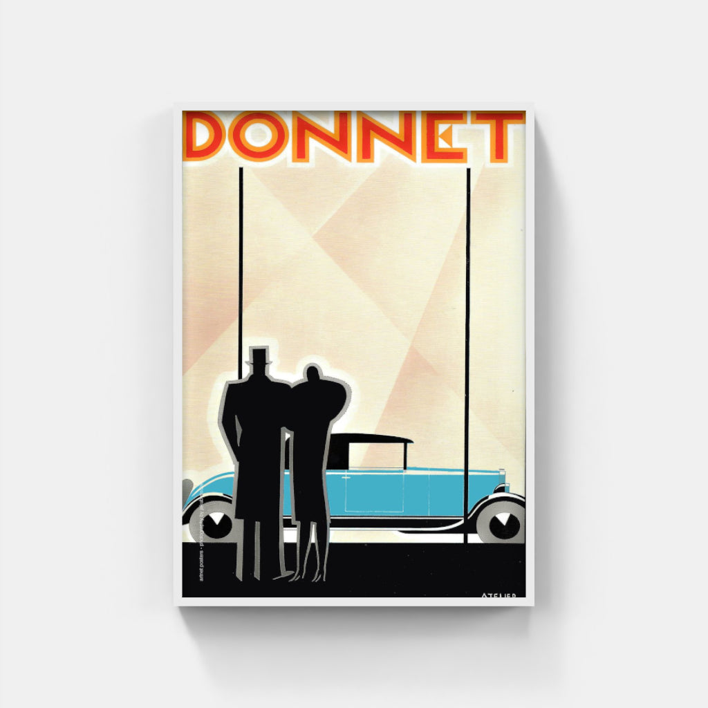 Donnet retro car poster