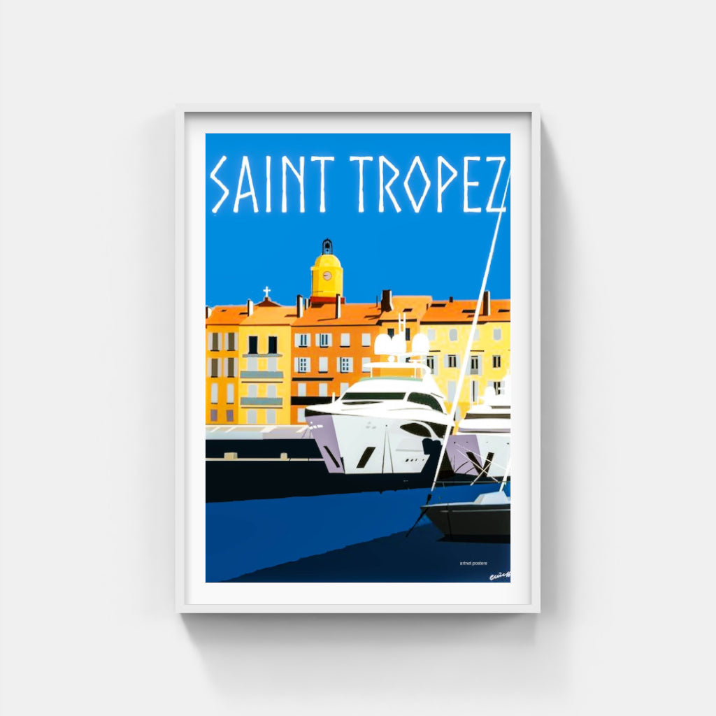 St Tropez retro poster