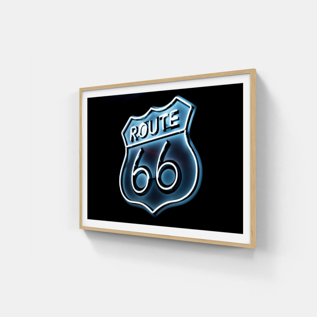 Route 66 neon poster