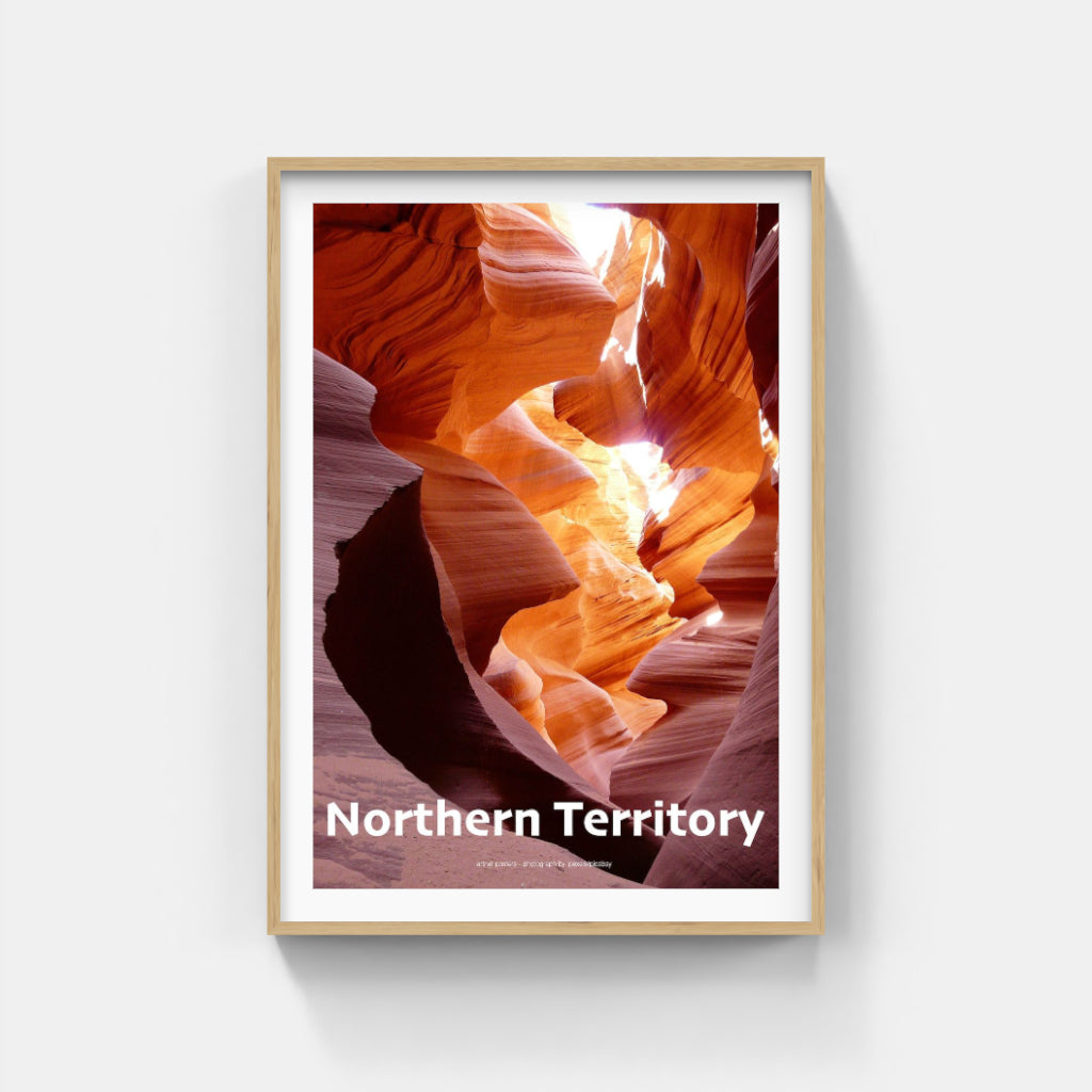 Northern Territory striated rocks poster