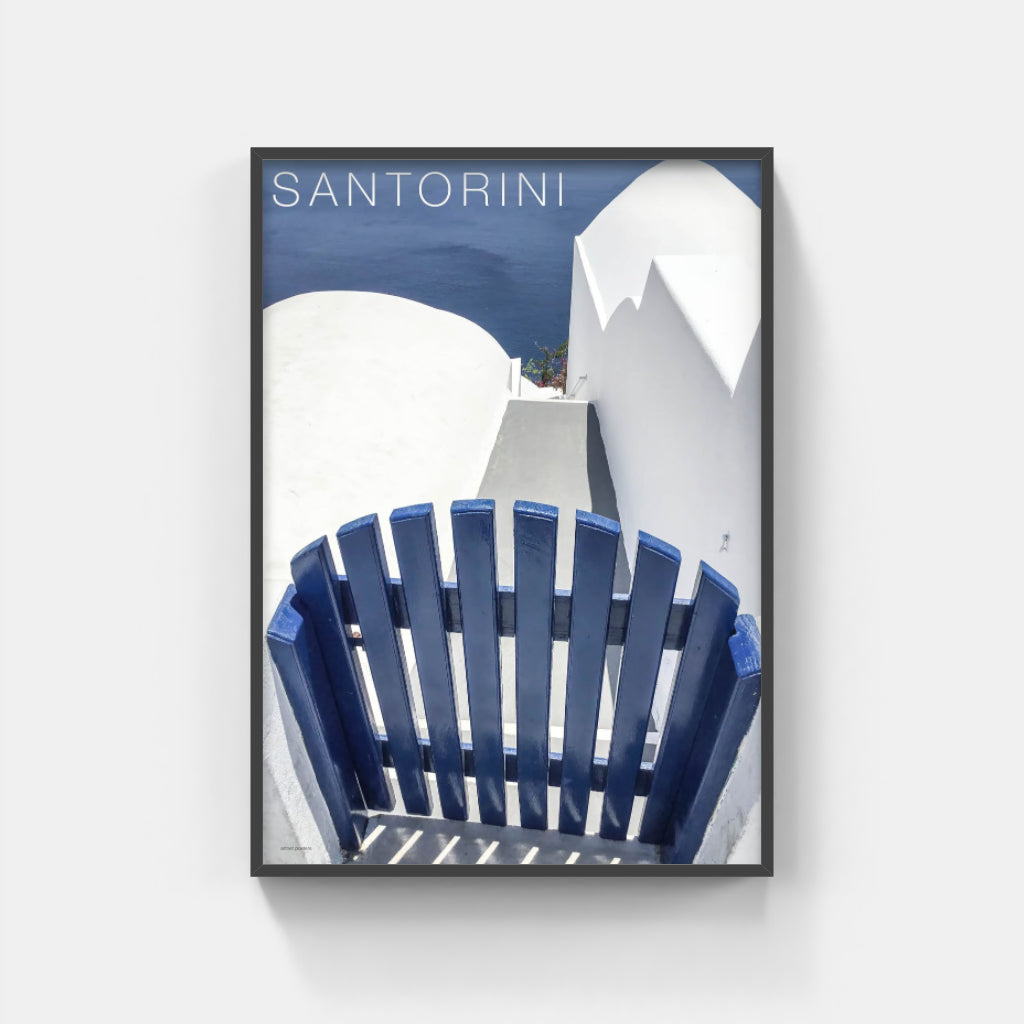 Santorini Blue Gate - Greece poster