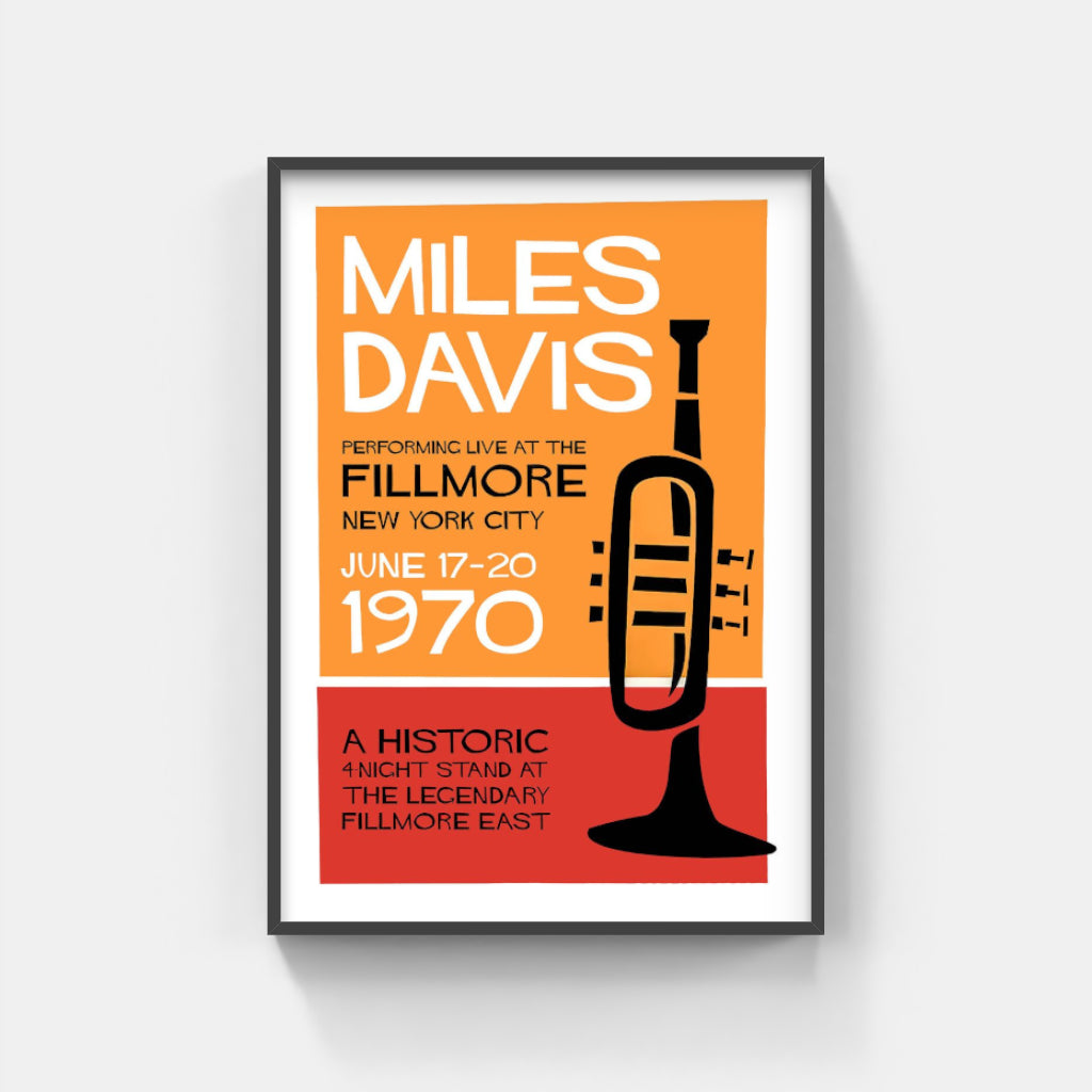 Miles Davis at Fillmore 1970 poster