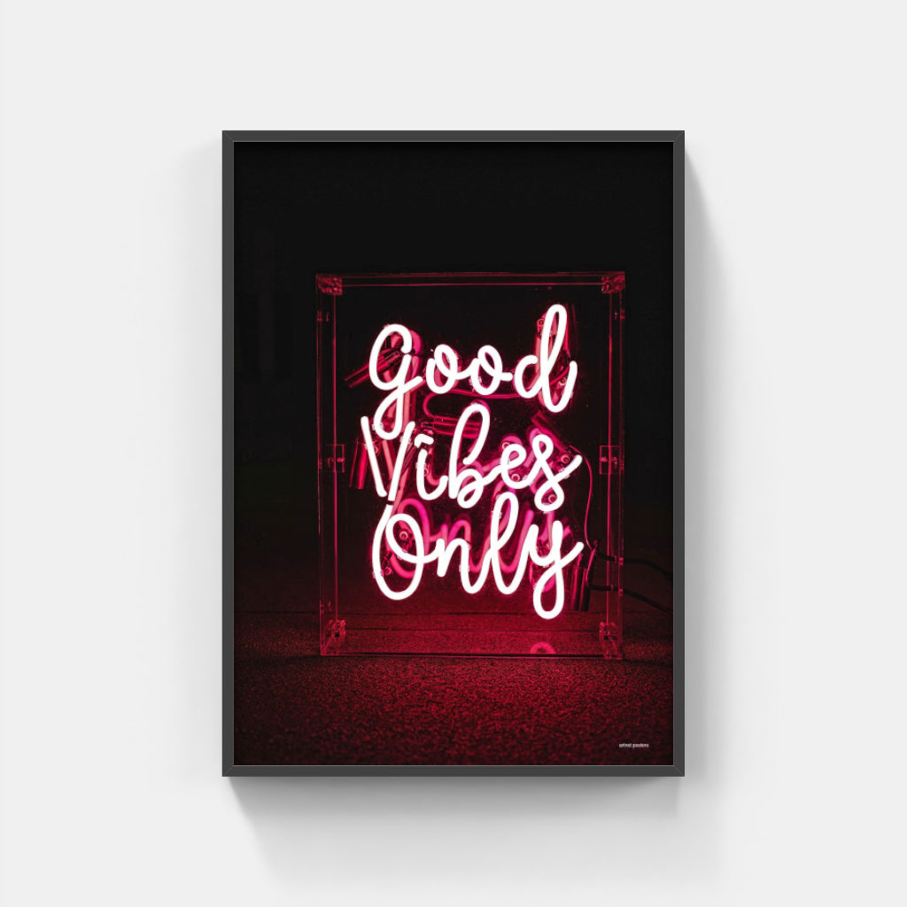 Good Vibes neon poster