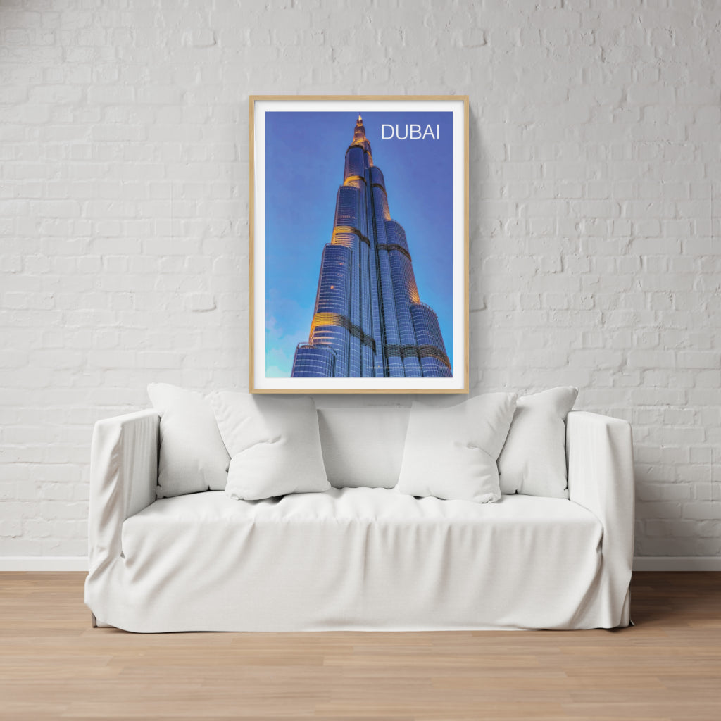 Burj Khalifa Dubai architecture poster