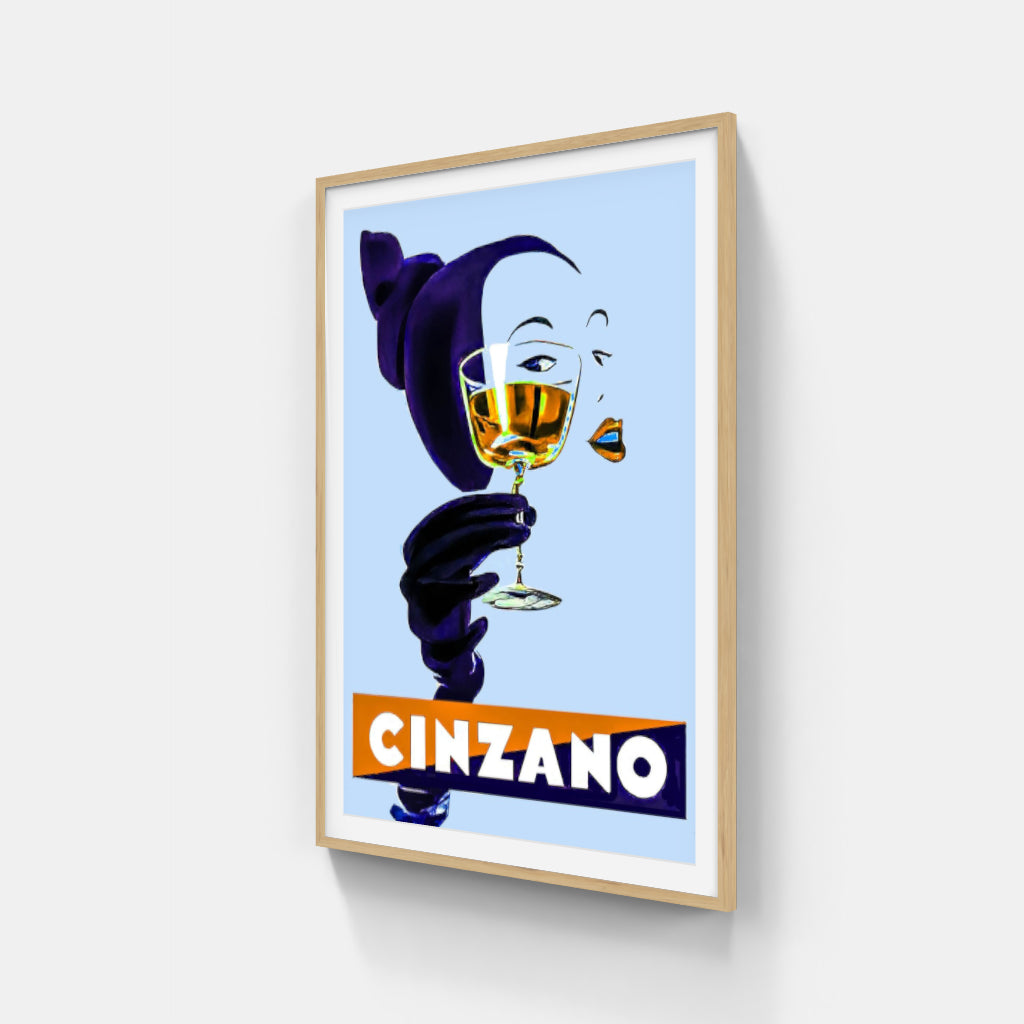 Cinzano Blue Lady poster