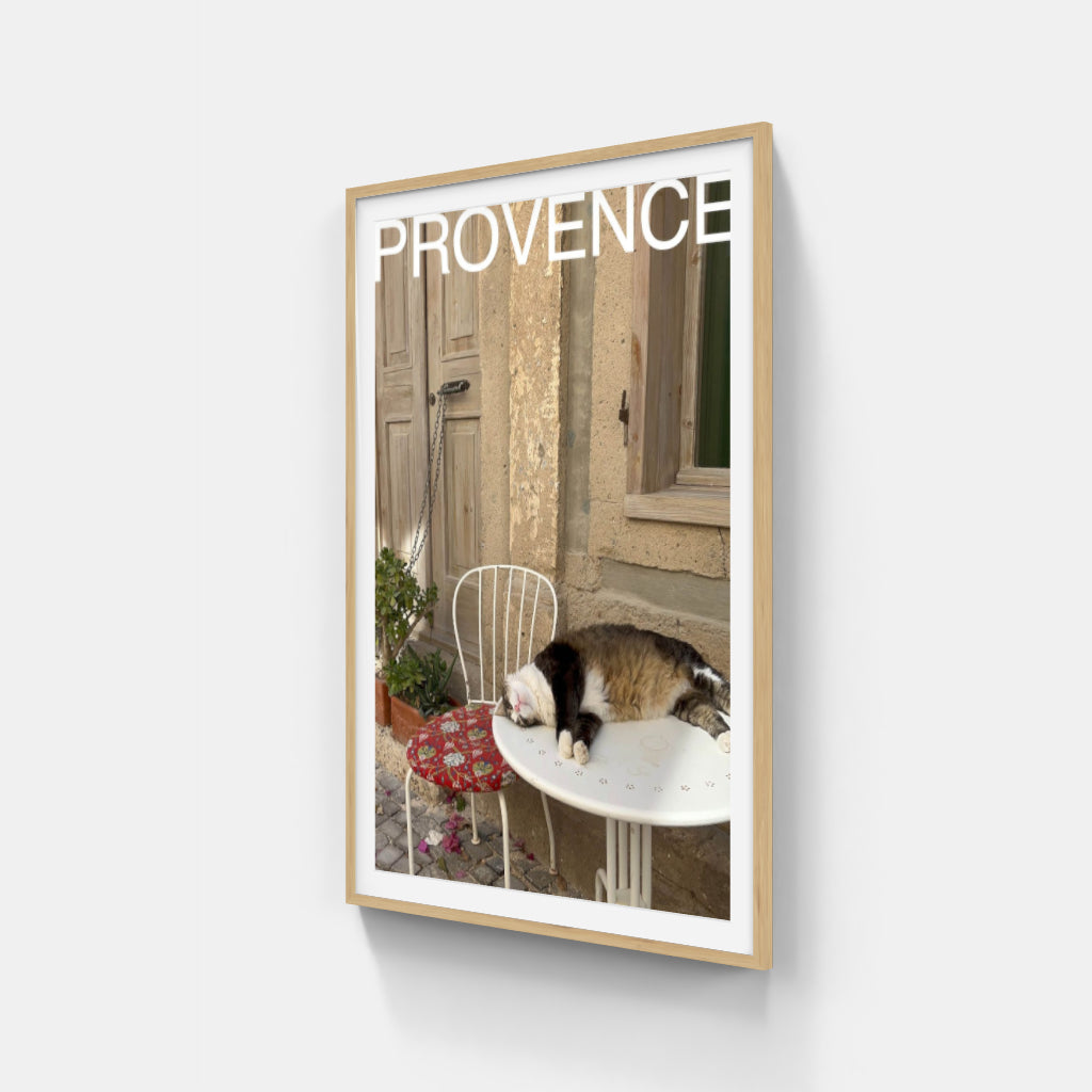 Comatose Cat in Provence poster