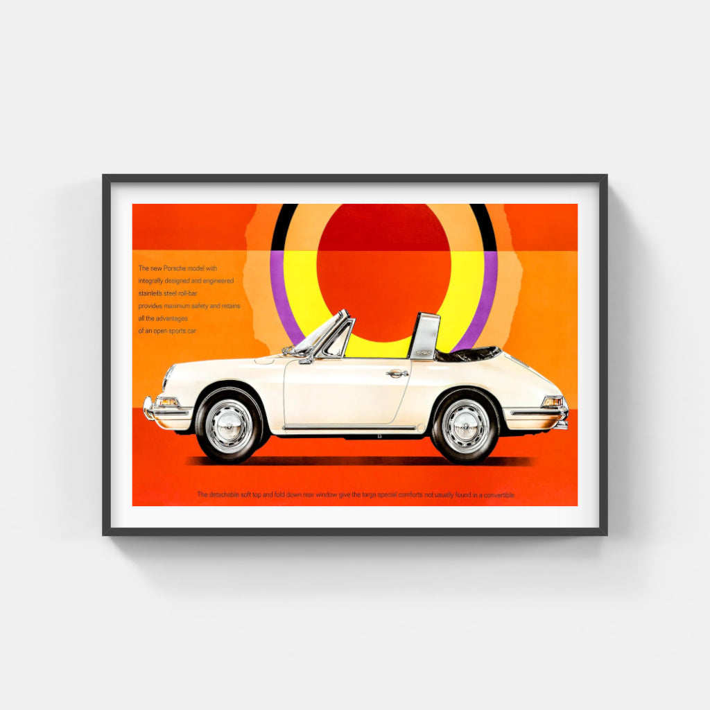 Porsche Targa retro poster