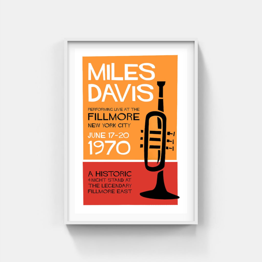 Miles Davis at Fillmore 1970 poster