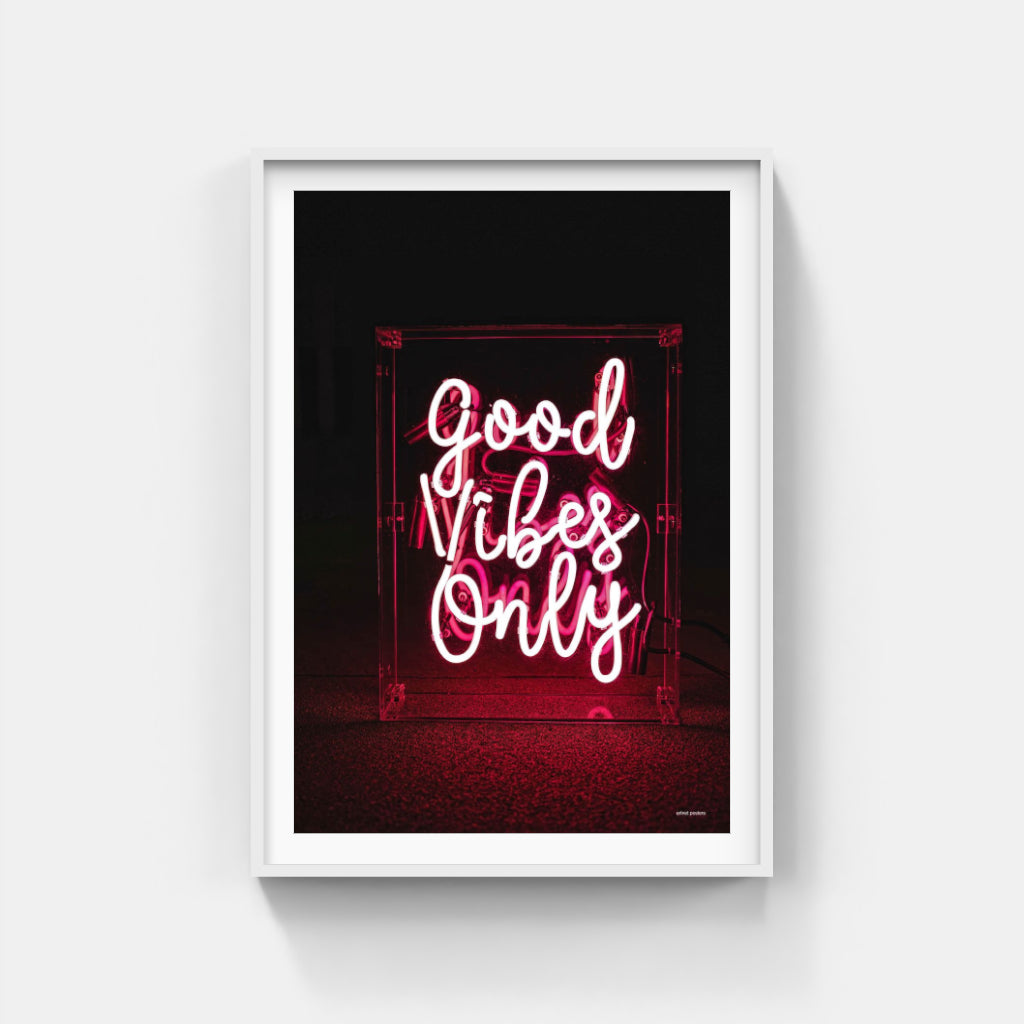 Good Vibes neon poster