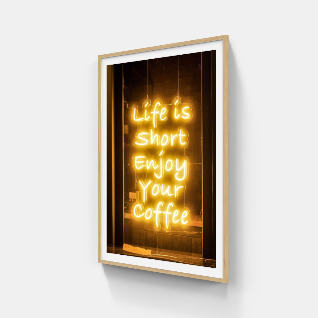 Life is Short neon - poster